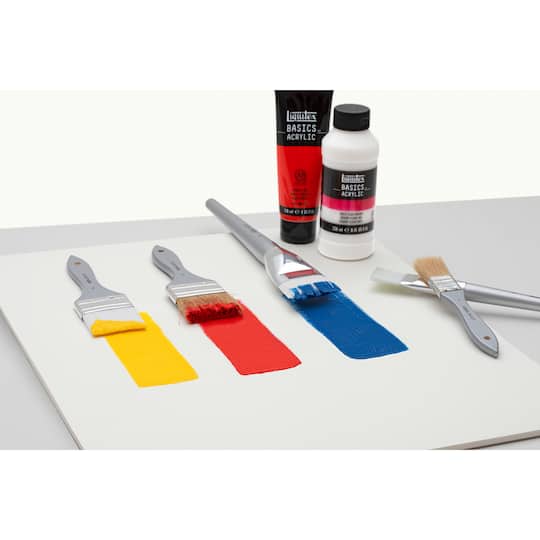 Liquitex® BASICS® Natural Hair 3 Piece Flat Brush Set